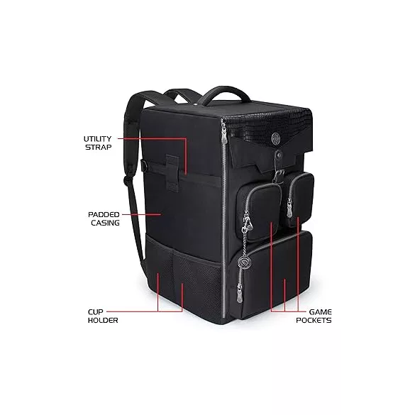 ENHANCE Collector's Edition Board Game Backpack - Game Storage (Dragon Black)