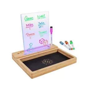 ENHANCE LED Writing Score Board & Dice Tray for Games with 4 Color Marker Set-ENTTABL100CLEW