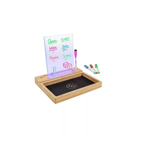 ENHANCE LED Writing Score Board & Dice Tray for Games with 4 Color Marker Set-ENTTABL100CLEW