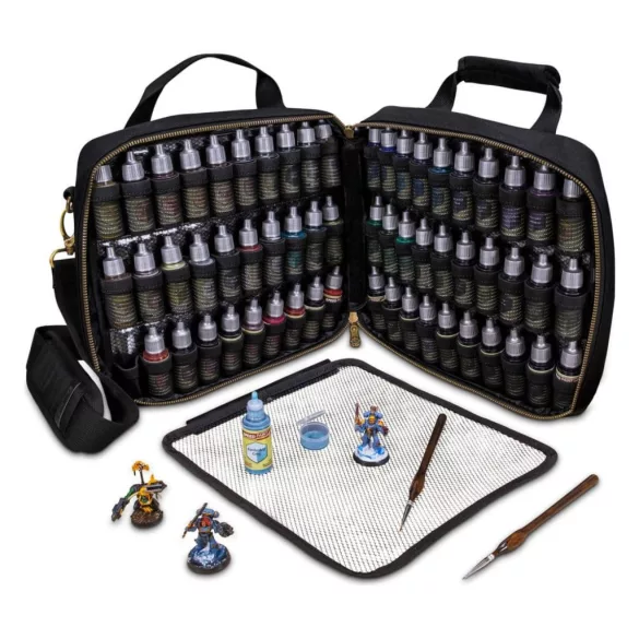ENHANCE Tabletop Miniature Figure Paint Case - Black festék- és ecsettároló tok