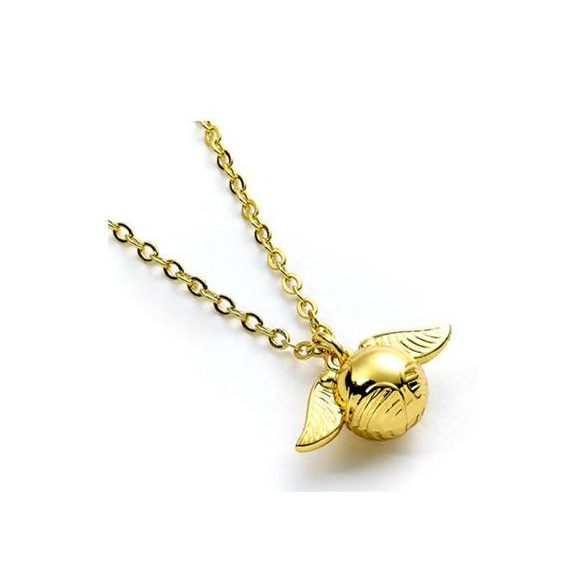 Golden Snitch Gold Necklace - Harry Potter-EWNX3D004
