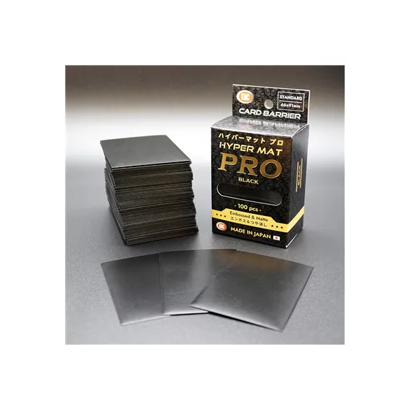 KMC Standard Sleeves - Hyper MAT PRO Black (100 Sleeves)-