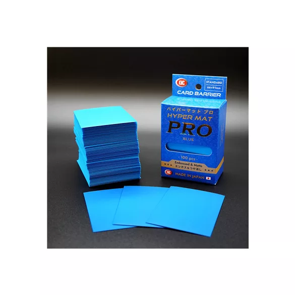 KMC Standard Sleeves - Hyper MAT PRO Blue (100 Sleeves)-