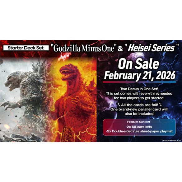 Godzilla Card Game Starter Deck Set "Godzilla Minus One" & "Heisei Series" - EN-GZCGE-SDS01