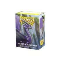 Dragon Shield Sleeves - Standard size - Matte Dual - Nebula & Silver (100 Sleeves)-AT-15075