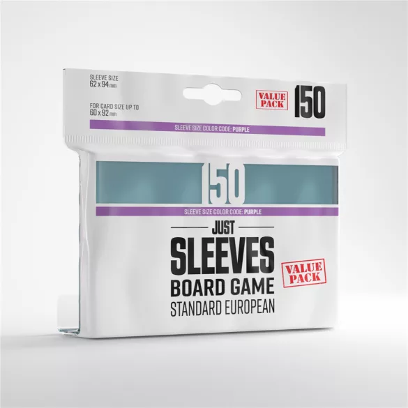 Gamegenic - Just Sleeves - Standard European Value Pack (150)-GGX10026ML