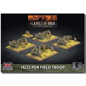 18/25pdr Gun Battery (x4 guns) miniatűra szett – 4 löveg