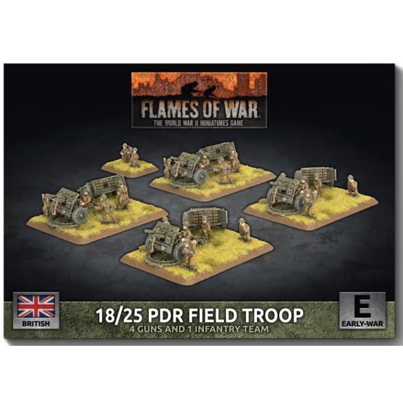 18/25pdr Gun Battery (x4 guns) miniatűra szett – 4 löveg