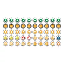 N4 Infinity Tokens Starter Set (50) w. Orders Green-P00265