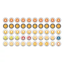 N4 Infinity Tokens Starter Set (50) w. Orders Orange-P00284