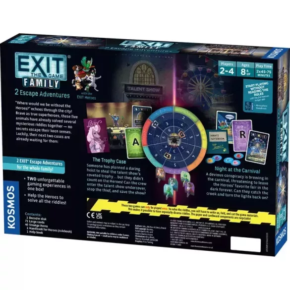 EXIT: The Game - Family - The Trophy Heist, Night at the Carnival társasjáték