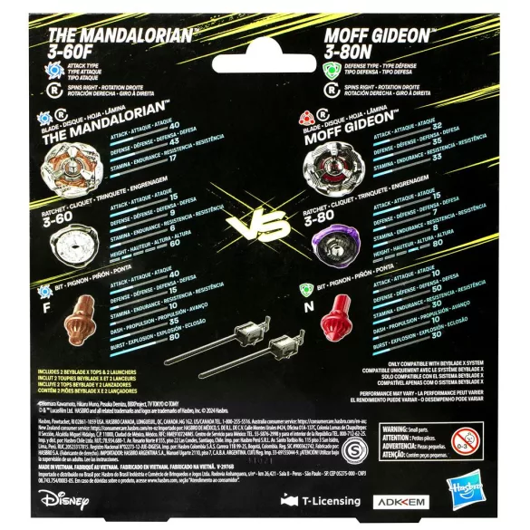 Beyblade X and Star Wars Collab The Mandalorian 3-60F vs. Moff Gideon 3-80N-F9589ES0