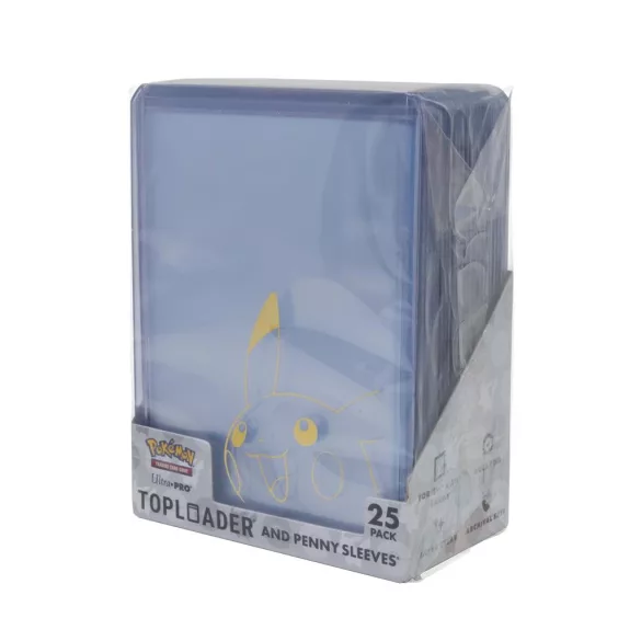 UP - Pikachu Toploader And Penny Sleeves Combo Pack For The Pokémon Trading Card Game (25 Pack)-16663