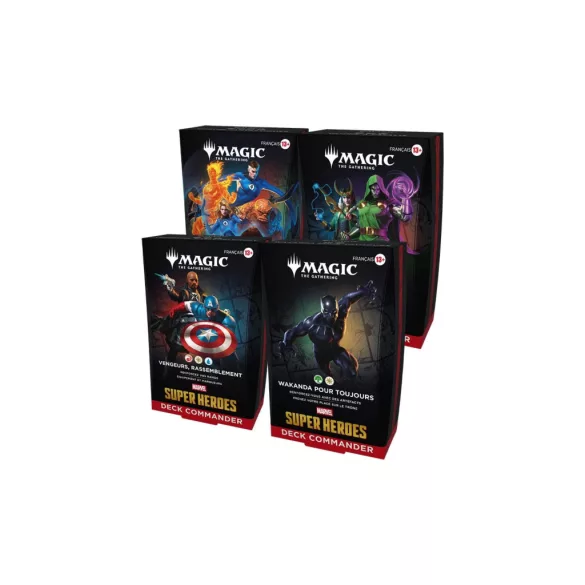 MTG - Marvel Super Heroes Commander Deck Display (4 pakli) - francia nyelvű kiadás