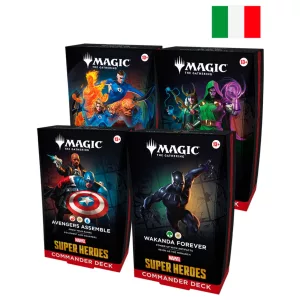 MTG - Marvel Super Heroes Commander Deck Display (4 Decks) - olasz kiadás