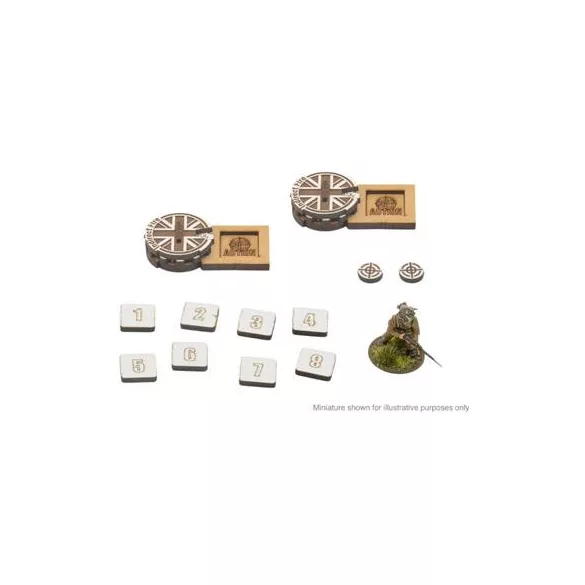 Bolt Action MDF Artillery zooming in Markers - Great Britain-408800015