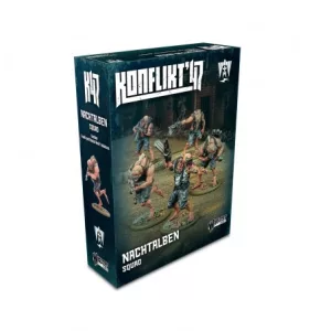 Konflikt '47 Axis Nachtalben Squad with StG 44Z resin miniatűra osztag