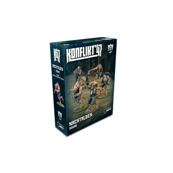 Konflikt '47 Axis Nachtalben Squad with StG 44Z resin miniatűra osztag