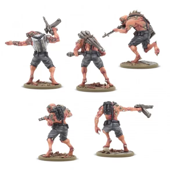 Konflikt '47 Axis Nachtalben Squad with StG 44Z resin miniatűra osztag