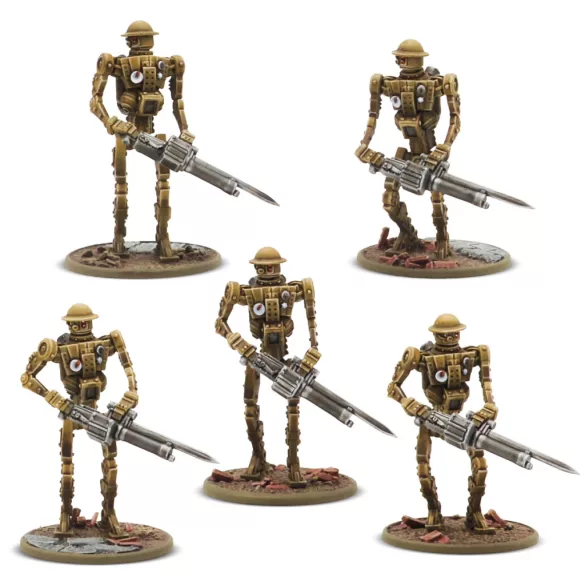 Konflikt '47 British Commonwealth Mk I Automated Infantry Squad with MMG miniatűra csapat
