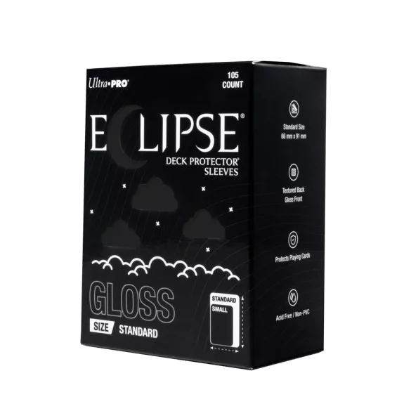 ECLIPSE® Gloss Standard DECK PROTECTOR® Sleeves: Jet Black - 105ct-16700