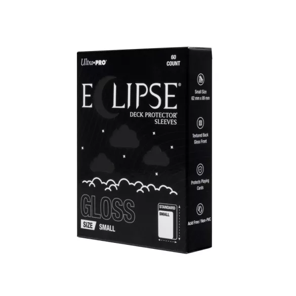 ECLIPSE® Gloss Small DECK PROTECTOR® Sleeves: Jet Black - 60ct-16710