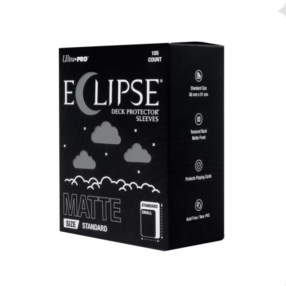ECLIPSE® Matte Standard DECK PROTECTOR® Sleeves: Smoke Grey - 105ct-16689