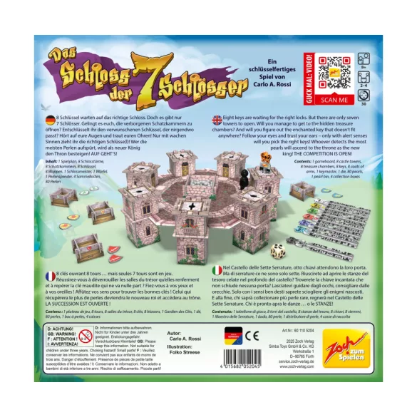 Das Schloss der 7 Schlösser társasjáték - többnyelvű kiadás (DE/EN/FR/IT)