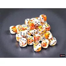 Brush Sunrise/black 12mm d6 Dice Block (36 dice)-24803