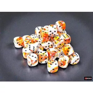 Brush Sunrise/black 12mm d6 Dice Block (36 dice)-24803