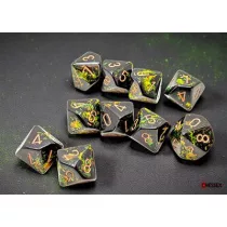 Brush Deep Forest/gold Set of Ten d10s-24205