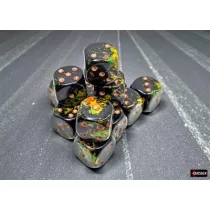 Brush Deep Forest/gold 16mm d6 Dice Block (12 dice)-24605