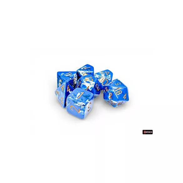 Brush Polyhedral Wavebreak/gold 7-Die Set-24406