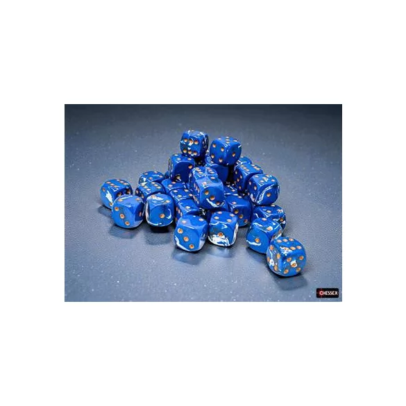 Brush Wavebreak/gold 12mm d6 Dice Block (36 dice)-24806