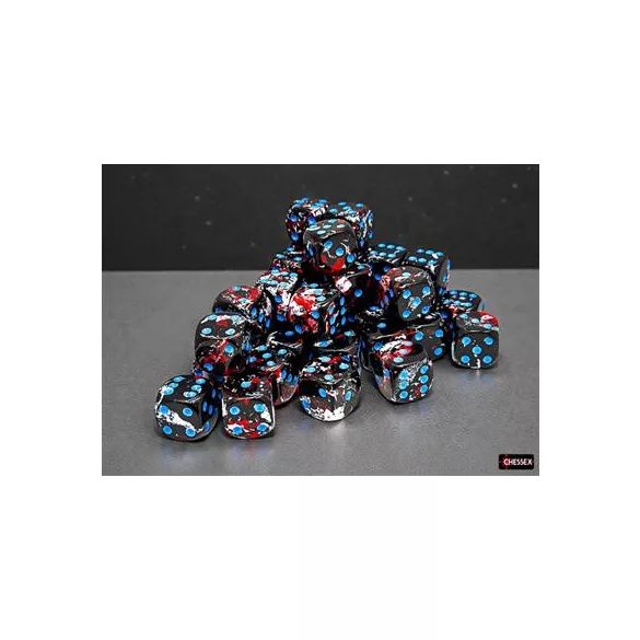 Brush Dark Side/blue 12mm d6 Dice Block (36 dice)-24808