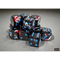 Brush Dark Side/blue 16mm d6 Dice Block (12 dice)-24608