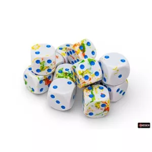 Brush Breezy/blue 16mm d6 Dice Block (12 dice)-24609