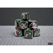 Brush Paintball/green 16mm d6 Dice Block (12 dice)-24614
