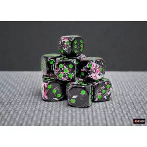 Brush Paintball/green 16mm d6 Dice Block (12 dice)-24614