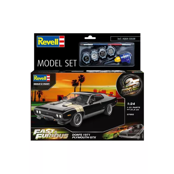 Revell: Model Set F&F Dominic's 1971 Plymouth GTX 1:24-67692