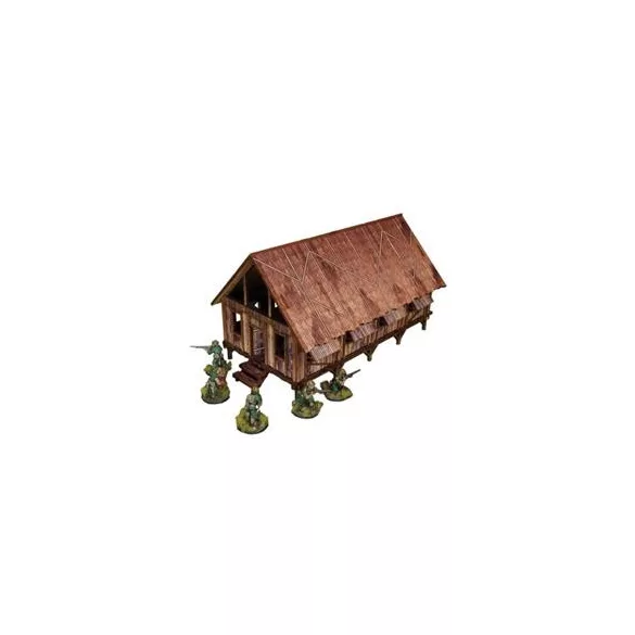 WW2 Pacific Barracks (1) PREPAINTED [28mm/1:56]-H00283