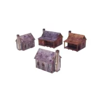 New World Houses PREPAINTED Epic Battles Scale [15mm/1:100]-H00259