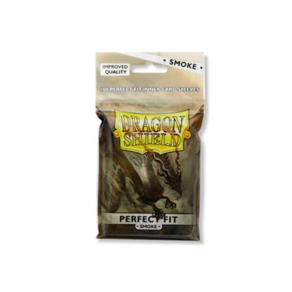 Dragon Shield Standard Perfect Fit Sleeves - Clear/Smoke (100 Sleeves)-AT-13023