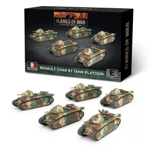 Flames of War - Renault Char B1 bis Tank Platoon (x5 Plastic)-FRX11