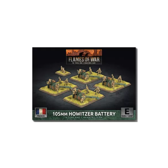 Flames of War - 105mm Howitzer Battery miniatűra szett (4 löveg)