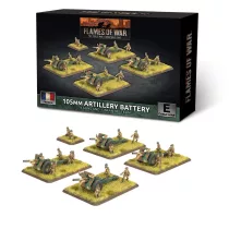 Flames of War - 105mm Artillery Battery (x4 guns)-FRX21