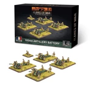 Flames of War - 105mm Artillery Battery (x4 guns)-FRX21