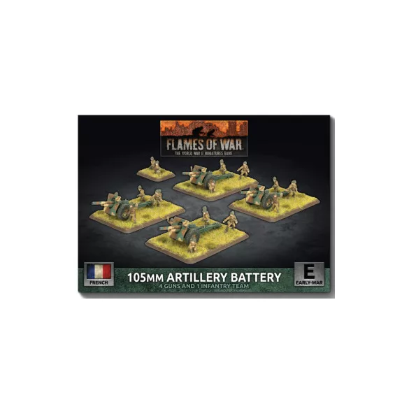 Flames of War - 105mm Artillery Battery minikészlet (4 löveg)