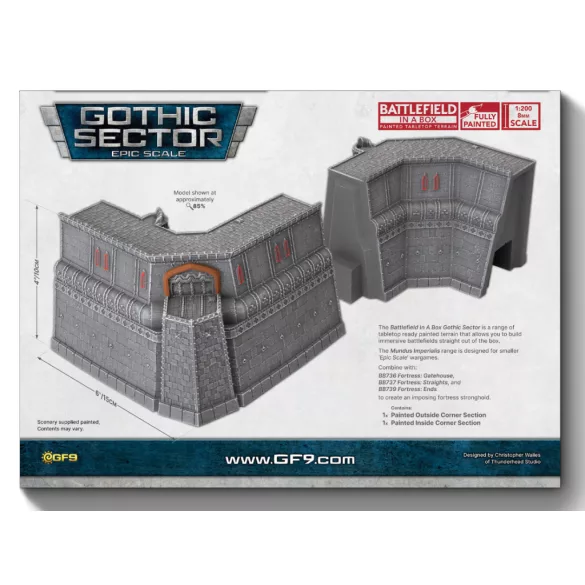 Mundus Imperialis Fortress: Corner (x2) erőd sarokelem készlet