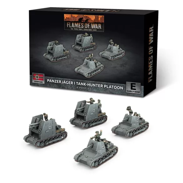 Flames of War - Panzerjager I Anti-tank Platoon (x4 Plastic)-GBX197